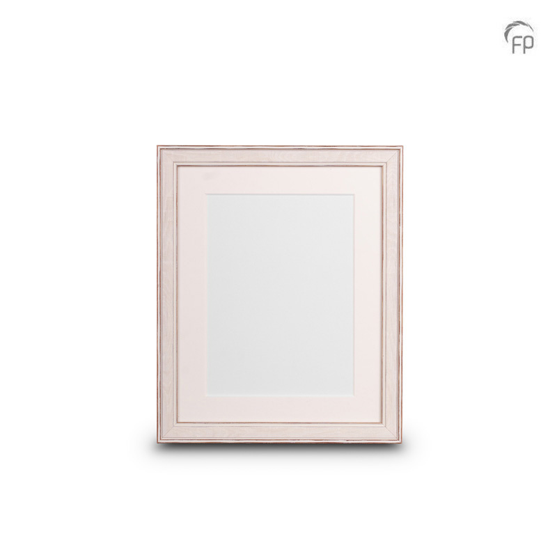 Houten fotolijst wit — groot formaat (foto 20 × 25 cm)